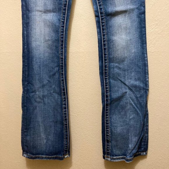 Y2K Miss Me Women's Mid Rise Slim Boot Rhinestone Embellished Jeans Size 27 - Picture 3 of 8